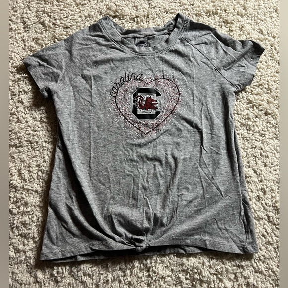 Girls Carolina Gamecocks Gray Tee Size L (10/12) - Picture 1 of 5
